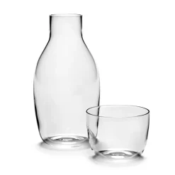 Serax Jarra con vaso Passe-Partout, Transparente