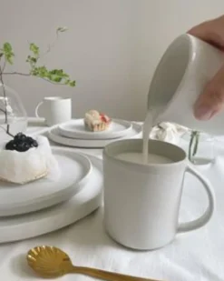 Scandi Living Jarra de leche Sandsbro, Offwhite, 30 cl Blanco Clearance
