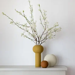 Cooee Design Jarrón Ball coconut, 8 cm Marrón