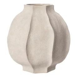 ERNST Jarrones<Jarrón con relieve , H18 cm Ø18 cm Blanco