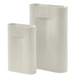 Muuto Jarrones<Jarrón Ridge 35 cm, Off white Blanco