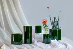 Bergs Potter Jarrón vidriado Romeo Ø12 cm, Green Verde Best