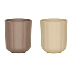 OYOY Juego de 2 tazas Pullo, Taupe-vanilla MarrónBeige Sale