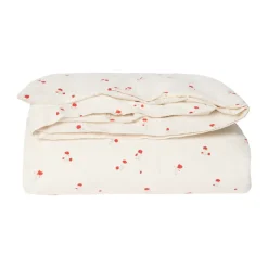 Garbo&Friends Ropa De Cama Infantil|Juegos De Funda Nórdica Y Almohada<Juego de cama junior Poppy Seersucker, 100x130 cm/35x55 cm Rojo