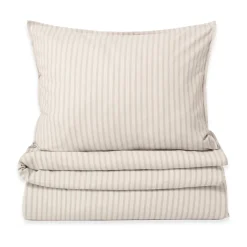 Garbo&Friends Juego de cama Stripe Mauve, 140x200 cm/50x70 cm Beige Hot