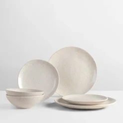 Broste Copenhagen Juegos De Vajilla<Juego de cena para dos Nordic Vanilla, 6 piezas Beige