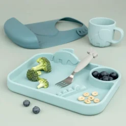 Done by deer Juego de cubiertos Deer Friends Easy-grip 3 piezas, Grey Gris Outlet