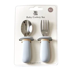 Jack o Juno Juego de cubiertos para bebé , 2 piezas, Glacier grey Gris Sale