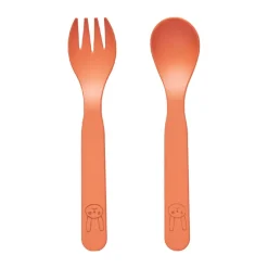 OYOY Juego de cubiertos para niños Pullo, Apricot Naranja Sale