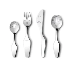 Georg Jensen Cubiertos Infantiles<Juego de cubiertos The Twist Family, 4 piezas Plateado