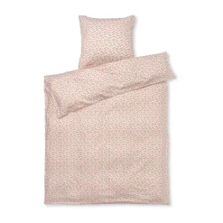 Juna Juego de funda nórdica Pleasantly 150x210 cm, Blanco-rosa RosaBlanco Discount