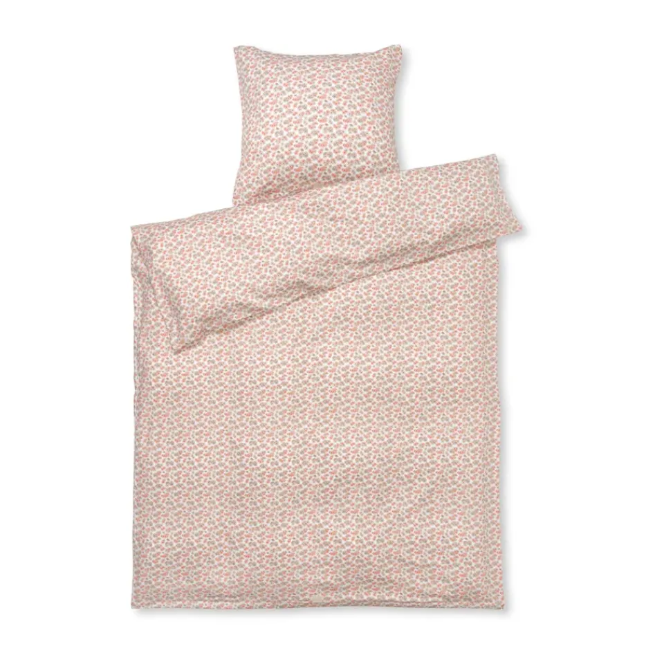 Juna Juego de funda nórdica Pleasantly 150x210 cm, Blanco-rosa RosaBlanco Discount