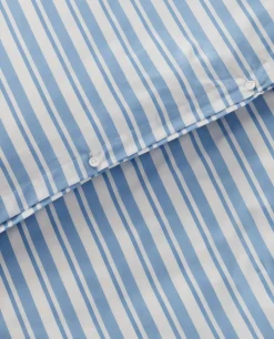 Lexington Juegos De Funda Nórdica Y Almohada<Juego de funda nórdica Striped Cotton Poplin, White-Blue, 2 fundas de almohada BlancoAzul