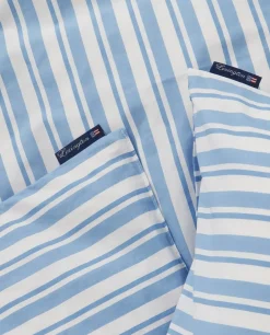 Lexington Juegos De Funda Nórdica Y Almohada<Juego de funda nórdica Striped Cotton Poplin, White-Blue, 2 fundas de almohada BlancoAzul