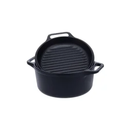 Victoria Ollas De Hierro Fundido<Juego de olla y sartén de hierro fundido Combo Cooker, 2 piezas, Negro