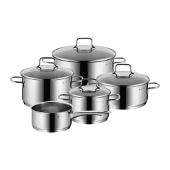 WMF Juego de ollas Astoria 5 piezas, Acero inoxidable Plateado Hot