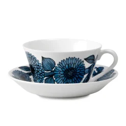 Gustavsbergs Porslinsfabrik Juego de té Blå Aster cono, Taza de té + plato Azul Outlet