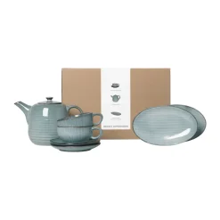 Broste Copenhagen Juegos De Vajilla<Juego de té para dos Nordic Sea, 5 piezas Azul