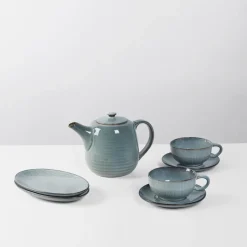 Broste Copenhagen Juegos De Vajilla<Juego de té para dos Nordic Sea, 5 piezas Azul