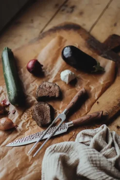 Dorre Juegos De Cuchillos De Cocina<Juego de trinchar Akira 2 piezas, Acero inoxidable Marrón