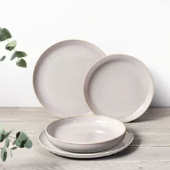 Villeroy & Boch Juego de vajilla Crafted cotton, 4-pack, Blanco