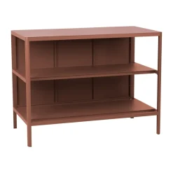 Brafab Barbacoas|Cocinas Exteriores<Kelia cocina de exterior con banco y estantes, Zin red, 121x91x64 cm Rojo