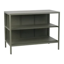 Brafab Cocinas Exteriores|Barbacoas<Kelia cocina de exterior con banco y estantes, Nordic green, 121x91x64 cm Verde