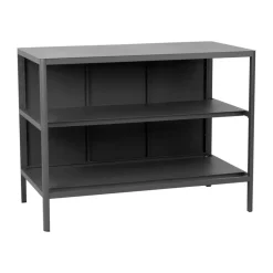Brafab Cocinas Exteriores|Barbacoas<Kelia cocina de exterior con banco y estantes, Antracita, 121x91x64 cm Gris