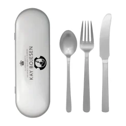 Kay Bojesen Cuberterías Combinadas<Kit de viaje de cubiertos Cubertería Grand Prix 3 piezas, Matte steel Plateado