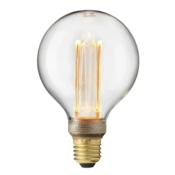 Globen Lighting Laser filament LED E27, 9,5 cm, E27 Transparente Clearance