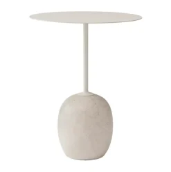 &Tradition Mesas Auxiliares<Lato Mesa LN8, Ivory white-Crema diva marble Blanco