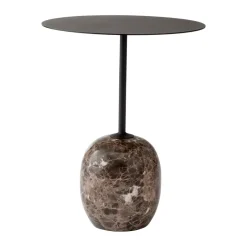 &Tradition Lato Mesa LN8, Warm black-Emparador marble Negro Best