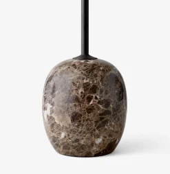 &Tradition Lato Mesa LN8, Warm black-Emparador marble Negro Best