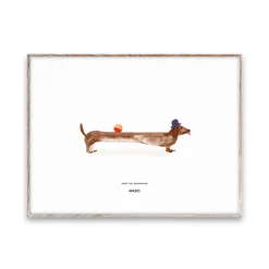Paper Collective Lámina Doug the Dachshund, 30x40 cm BlancoBeige Discount