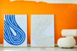 Paper Collective Lámina Entropy Blue 02, 50x70 cm AzulBlanco Hot