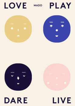 Paper Collective Lámina Four Feelings, 50x70 cm Multi Clearance