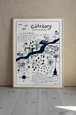 Fine Little Day Láminas Y Pósteres<Lámina Göteborg, 50x70 cm AzulNegroBlanco