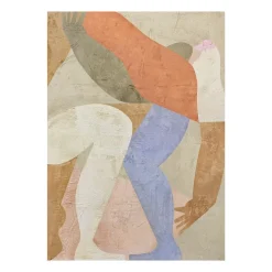 Paper Collective Lámina Las Danzantes 02, 50x70 cm NaranjaBeigeAzul Clearance
