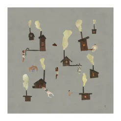 Fine Little Day Láminas Y Pósteres<Lámina Sauna, 50x50 cm Gris