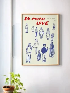 Paper Collective Lámina So Much Love, 30x40 cm AzulBeigeRojo Discount