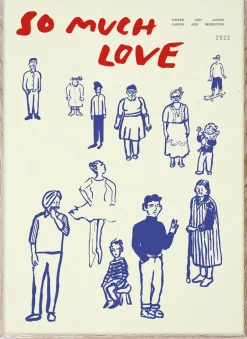 Paper Collective Láminas Y Pósteres<Lámina So Much Love, 50x70 cm AzulBeigeRojo