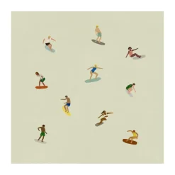 Fine Little Day Láminas Y Pósteres|Decoración Infantil<Lámina Surfers, , 40x40 cm Beige
