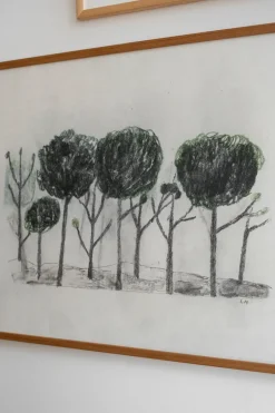 Fine Little Day Láminas Y Pósteres<Lámina Trees 50x70 cm, negro- off white GrisVerdeBlanco