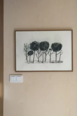 Fine Little Day Láminas Y Pósteres<Lámina Trees 50x70 cm, negro- off white GrisVerdeBlanco