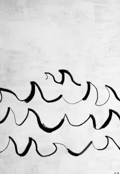 Fine Little Day Lámina Wave 50x70 cm, negro-blanco GrisNegroBlanco Best