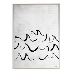 Fine Little Day Lámina Wave 50x70 cm, negro-blanco GrisNegroBlanco Best