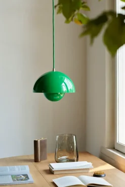 &Tradition Lámpara colgante FlowerPot VP1, Signal green Verde