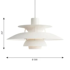 Louis Poulsen Lámparas De Techo Colgantes<Lámpara colgante PH 5 monocromo, Blanco