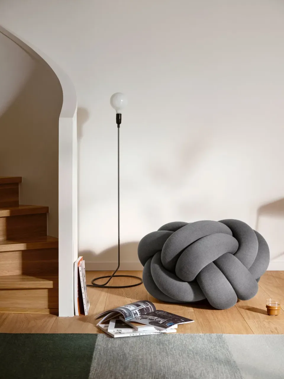 Design House Stockholm Lámpara Cord lamp, -blanco Negro