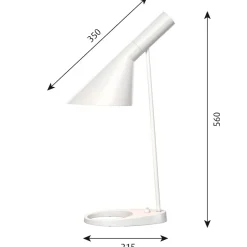 Louis Poulsen Lámpara de mesa AJ, Blanco
